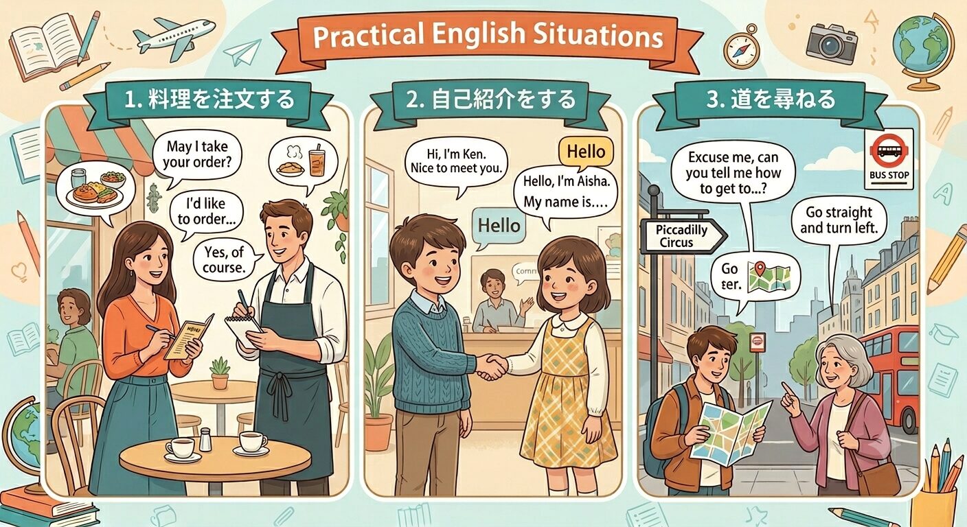 教科書から飛び出そう！「場面」で覚える実践的な英会話【連載その②】page-visual 教科書から飛び出そう！「場面」で覚える実践的な英会話【連載その②】ビジュアル