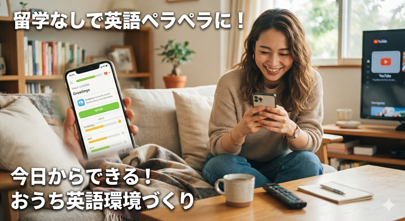 日本にいながら英語がペラペラになる!今日からできる環境づくりpage-visual 日本にいながら英語がペラペラになる!今日からできる環境づくりビジュアル